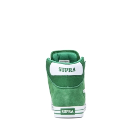 Supra Mens VAIDER Green/white High Top Shoes | CA-10437